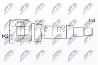 Шарнирный комплект, приводной вал NTY NPW-FR-114