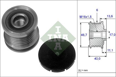 Механизм свободного хода генератора Schaeffler INA 535 0085 10