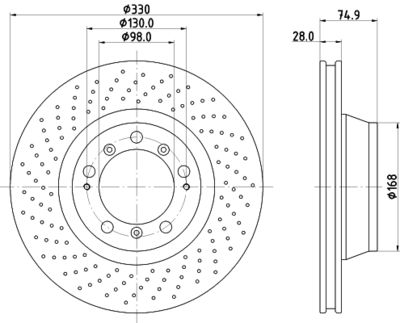 Тормозной диск HELLA 8DD 355 135-051