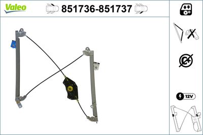 Стеклоподъемник VALEO 851736