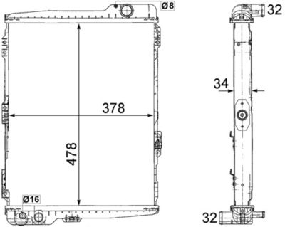 Radiators, Motora dzesēšanas sistēma MAHLE CR 253 000S