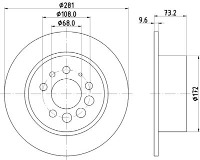 Bremžu diski HELLA PAGID 8DD 355 100-891