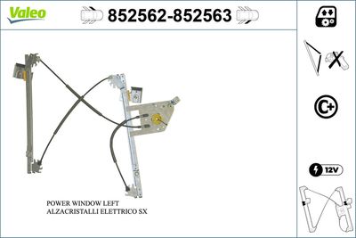 Стеклоподъемник VALEO 852562