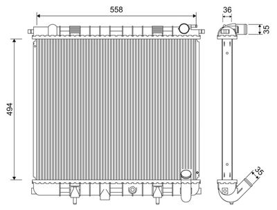 Radiators, Motora dzesēšanas sistēma VALEO 701261