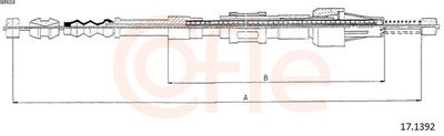 Тросик, cтояночный тормоз COFLE 92.17.1392