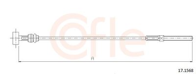 Тросик, cтояночный тормоз COFLE 92.17.1568