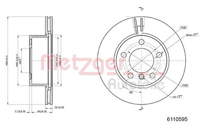 Bremžu diski METZGER 6110595