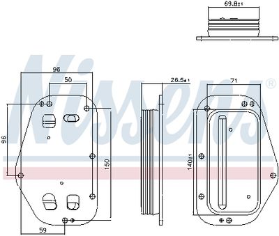 Eļļas radiators, Motoreļļa NISSENS 91360