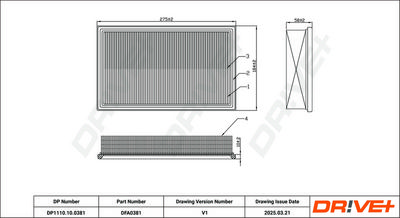 Gaisa filtrs Dr!ve+ DP1110.10.0381