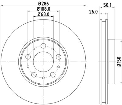Bremžu diski HELLA PAGID 8DD 355 107-051