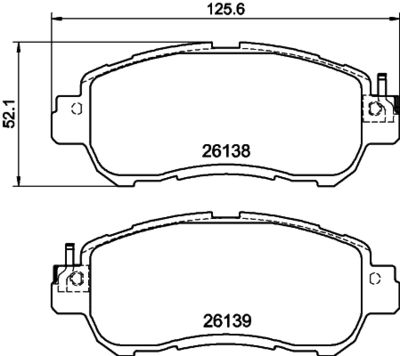 Bremžu uzliku kompl., Disku bremzes HELLA PAGID 8DB 355 040-571