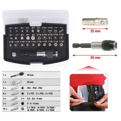 KS TOOLS 9112060 Komplekts, Skrūvgrieža ieliktņi