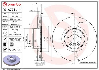 Bremžu diski BREMBO 09.A771.11