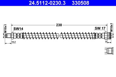 Тормозной шланг ATE 24511202303