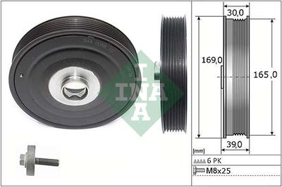 Комплект ременных шкивов, коленчатый вал Schaeffler INA 544 0088 20