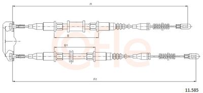 Тросик, cтояночный тормоз COFLE 92.11.585