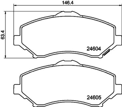 HELLA PAGID 8DB355014321 Bremžu uzliku kompl