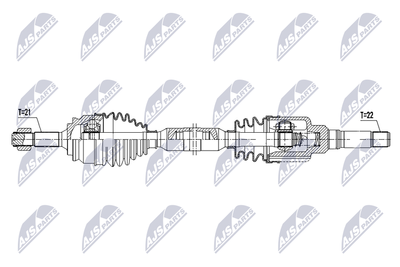 półoś napędowa NTY NPW-PE-113