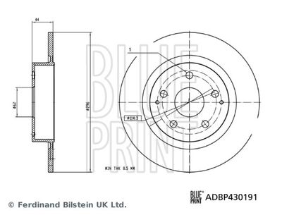 Тормозной диск BLUE PRINT ADBP430191
