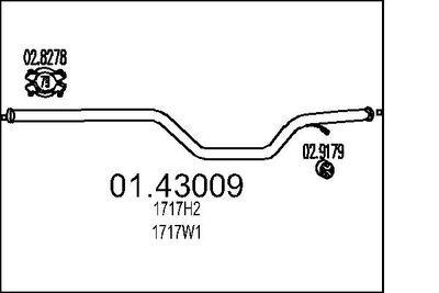 Труба выхлопного газа MTS 01.43009