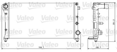 Радиатор, охлаждение двигателя VALEO 734924
