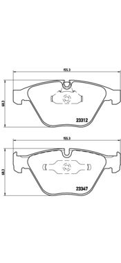 Bremžu uzliku kompl., Disku bremzes BREMBO P 06 031