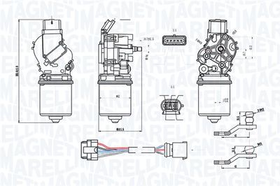 Двигатель стеклоочистителя MAGNETI MARELLI 064300400010