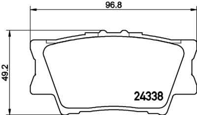 HELLA PAGID 8DB355006881 Bremžu uzliku kompl