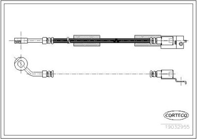 Тормозной шланг CORTECO 19032955
