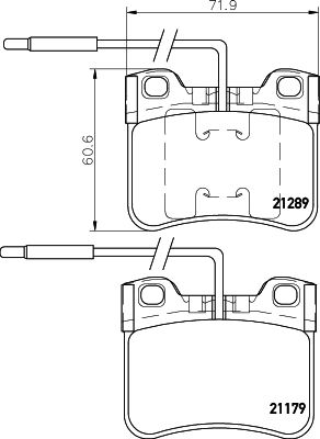 HELLA PAGID 8DB355007811 Bremžu uzliku kompl