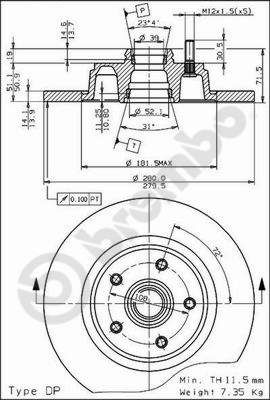 Bremžu diski BREMBO 08.4875.10