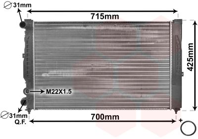Radiators, Motora dzesēšanas sistēma VAN WEZEL 03002105