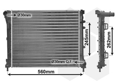 Radiators, Motora dzesēšanas sistēma VAN WEZEL 17002387