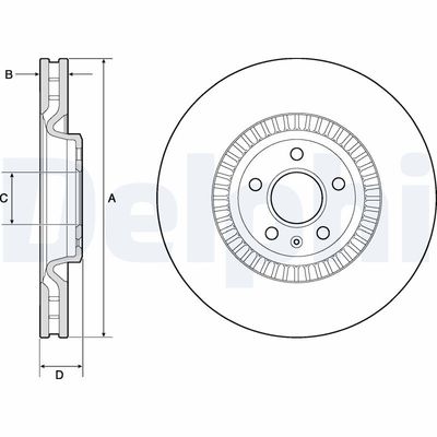 Тормозной диск DELPHI BG9171C