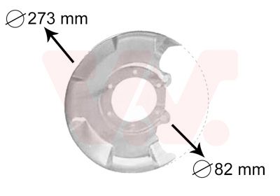 Dubļu sargs, Bremžu disks VAN WEZEL 5810371
