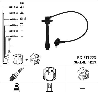 Комплект проводов зажигания NGK 44263