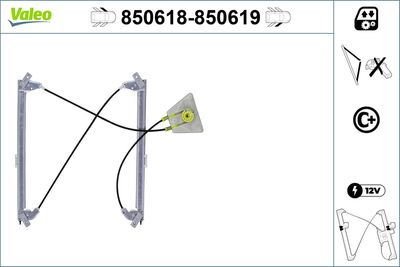 Stikla pacelšanas mehānisms VALEO 850618
