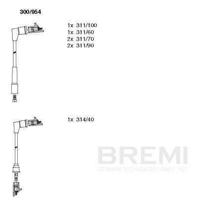 Augstsprieguma vadu komplekts BREMI 300/954
