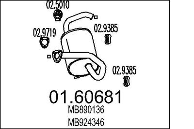 Глушитель выхлопных газов конечный MTS 01.60681
