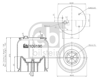 Pneimoatsperes spilvens, Pneimopiekare FEBI BILSTEIN 109190