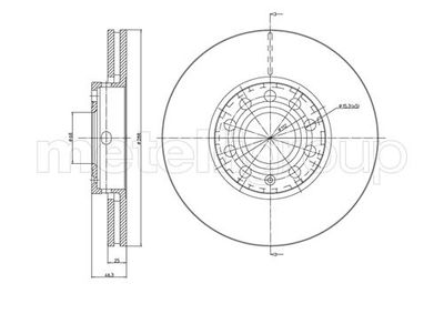 Тормозной диск METELLI 23-0262C