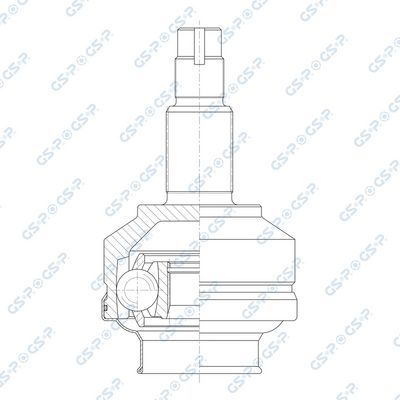 Шарнирный комплект, приводной вал GSP 803301