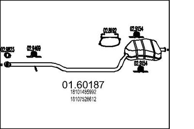 Глушитель выхлопных газов конечный MTS 01.60187