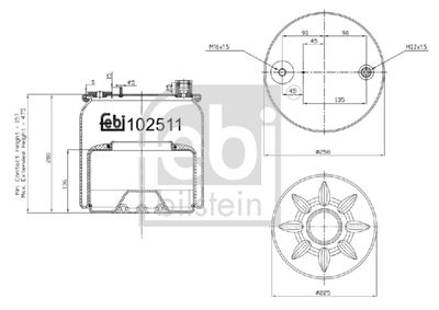 Pneimoatsperes spilvens, Pneimopiekare FEBI BILSTEIN 102511