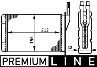 Теплообменник, отопление салона MAHLE AH 74 000P