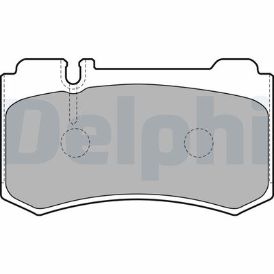 Комплект тормозных колодок, дисковый тормоз DELPHI LP1842