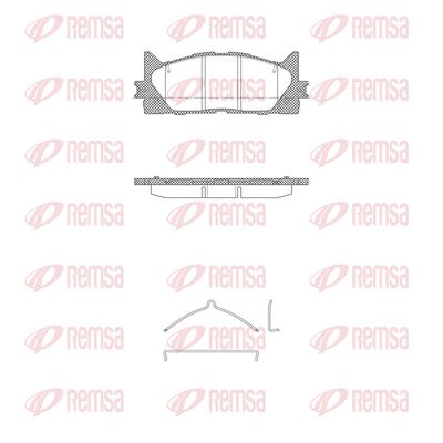 Bremžu uzliku kompl., Disku bremzes REMSA 1233.00