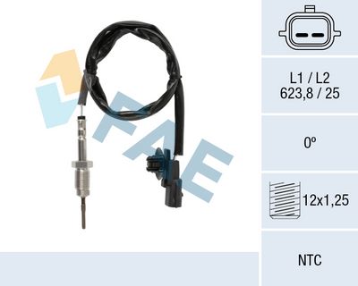 Датчик, температура выхлопных газов FAE 68634
