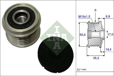 Ģeneratora brīvgaitas mehānisms Schaeffler INA 535 0216 10