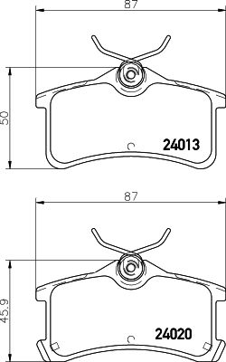 HELLA PAGID 8DB355011511 Bremžu uzliku kompl